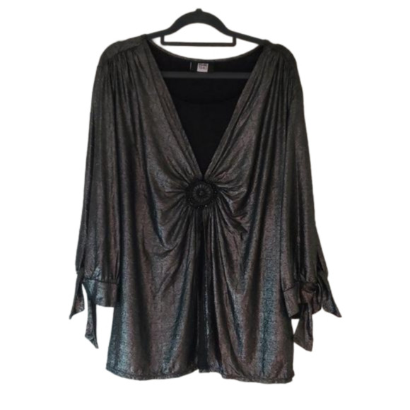 🎁Gorgeous Plus Size Top with Beaded Embellishment Size 14/16 - Picture 1 of 10